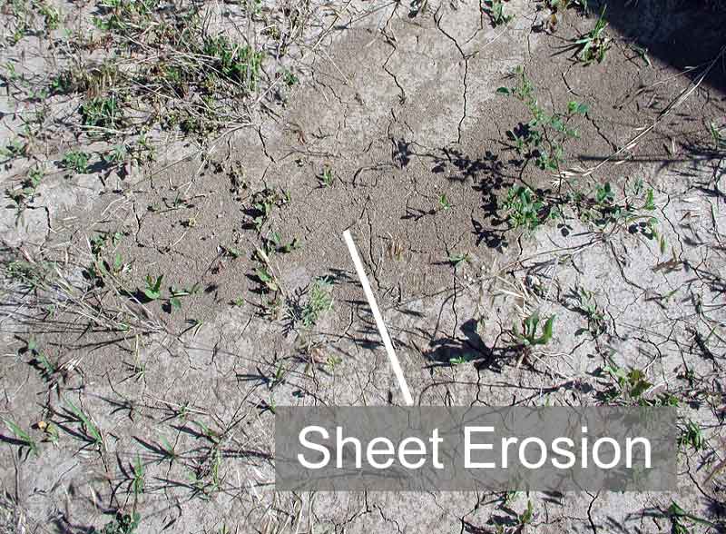 What is sheet erosion?
